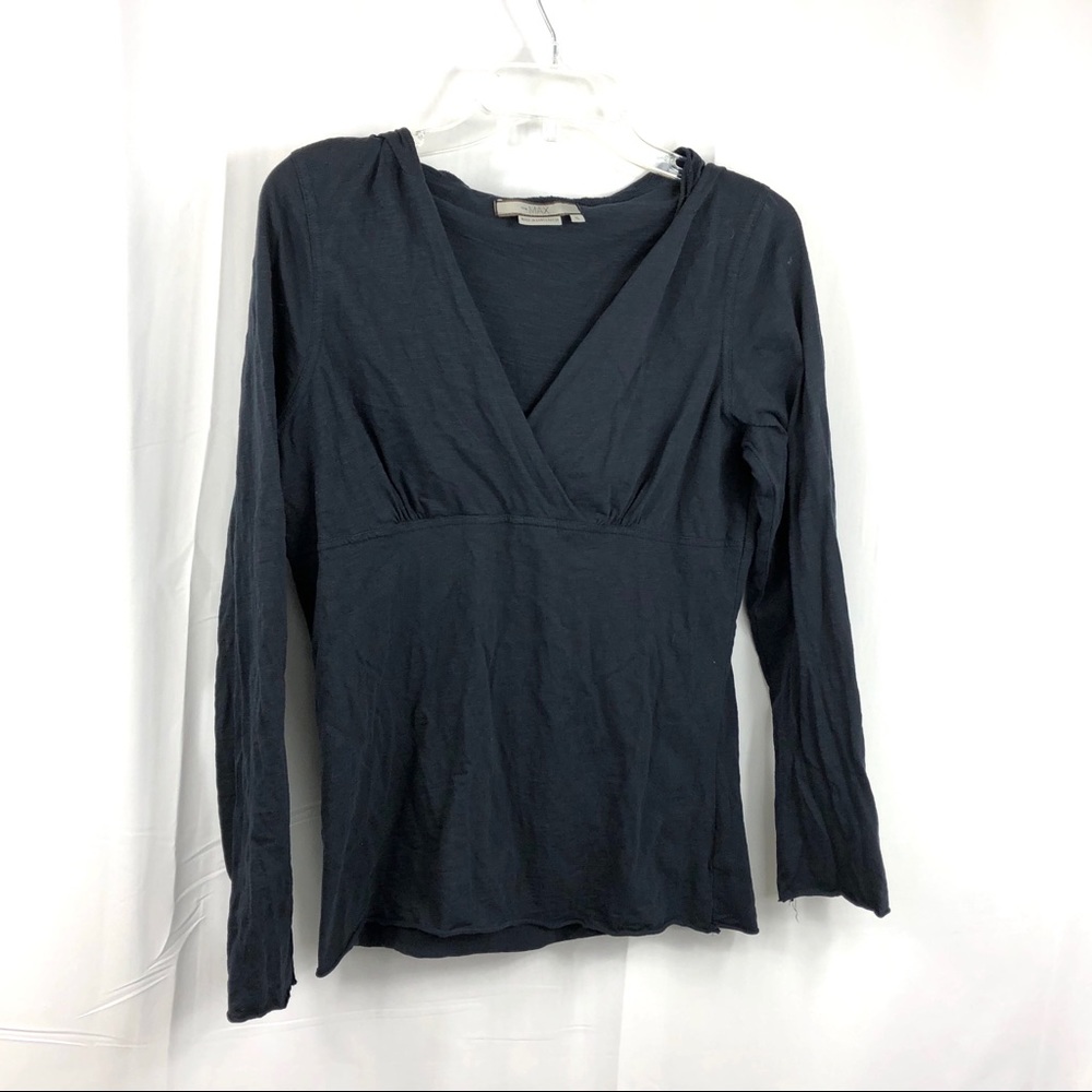 To the Max Hooded Long Sleeve Blue Top Size XL